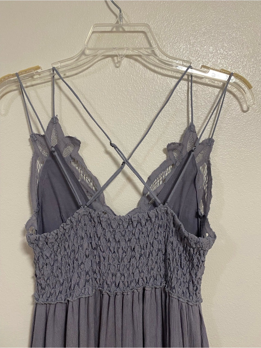 Free People One Dress Women Size XS Purple Slate Adella Maxi Slip Dress Boho - Picture 7 of 15
